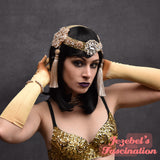 Silver Desert Princess Headpiece, Bohemian Priestess Exotic Fortune Teller Oracle Pagan Burlesque Goddess Costume, Festival Belly Dance Arabian Face Chain Coin Cleopatra Egyptian Headdress, Boho Art Deco Nouveau Empress Unique New Orleans Hand Made