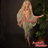 Caftan Beach Cover Feather Flamingo Wrap Shawl Caftan Tiki Retro Kimono Palm Tree Mint Green Burlesque Tropical Oasis Cocoon Dressing Gown Pink Caribbean Hukilau Viva Las Vegas Art Nouveau Mediterranean Jezebel's Boudoir Carnival Mardi Gras Festival