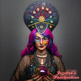 Zodiac Astrology Fortune Teller Cosmic Galaxy Rainbow Headdress Libra Cancer Leo Aquarius Scorpio Pisces Capricorn Gemini Virgo Costume Star Sign Supernatural Majestic Rainbow Occult Mage Magic Halloween Hand Made Crown Headpiece Wearable Art