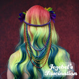 Rainbow Feather Crown Fairy Fantasy Pixie Oracle Nymph Goddess Gay Pride Sprite Renaissance Drag Queen Majestic Rave Festival Headdress Faerie Costume Fey Roy G Biv Headpiece Burning Man Circlet Ren Fest Wreath New Orleans Unique Hand Made Theater