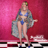 Caftan Beach Cover Pom Pom Tassel Wrap Shawl Kaftan Tiki Leopard Palm Neon Kimono Burlesque Tropical Oasis Dingle Balls Rainbow Cocoon Dressing Gown Teal Caribbean Damask Moroccan Retro Hukilau Kimono Viva Las Vegas Carnival Mardi Gras Festival