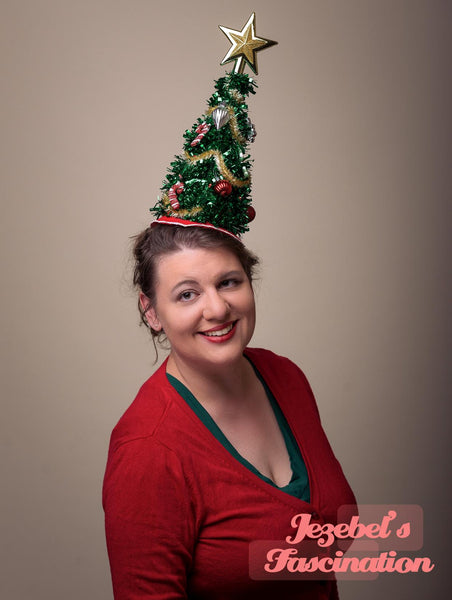 Large Peppermint Candy Cane Red White Stripes Crown, Kitschmas Ugly Ch –  Jezebel's Fascination