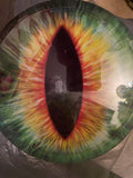 Neon Green Light Up Alien Sci Fi Headdress, Monster Eyes Costume Headpiece, Burning Man EDC UV Reactive Festival Rave Crown, Space Mardi Gras Carnival Cosplay Lime New Orleans Jezebel's Fascination
